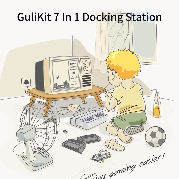 Gulikit 7 in 1 Docking Station SD03，Game Accessories Dock for Steam Deck AYANEO Nintendo Switch NS OLED ROG Ally Consoles